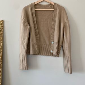 Elie Tahari wool button up cropped cardigan
